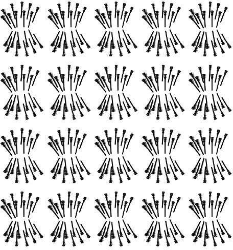 ISTOVO 400Pcs Negro PC Ventilador Tornillo de Goma Amortiguación Vibración de Uñas Amortiguación Tornillo de Silicona Perno Remache