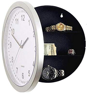 BLASHRD Wand Uhr Versteckt Sicher, Uhr Sicher Geheim Tresore Versteckt Sicher Wand Uhr Für Geheimen Stash Geld Bargeld Schmuck, Wand Uhr Fach Stash Box