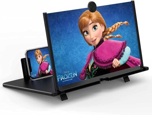 AiMeiteng Bildschirmlupe für Handy 16 Zoll, HD Handy bildschirmlupe, Anti-blaulicht 3D Handy vergrößerungs Bildschirm für das Ansehen von Filmvideos(Schwarz)