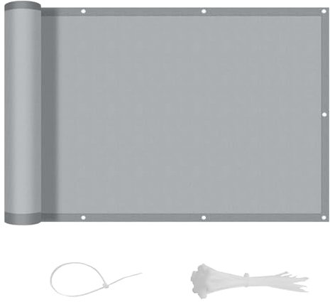 LOVE STORY Taille sur Mesure 85x700cm Gris Brise Vue pour Balcon(PES) Imperméable,Protection UV,Protection de 90% pour rambarde de Jardin extérieur