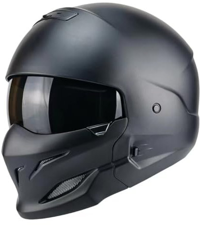 Full Face Combo Scorpion Motorradhelme Four Seasons Universal Electric Bike Indian Warrior Helm DOT Omologatoultra-Light Safety Schwarz XXL