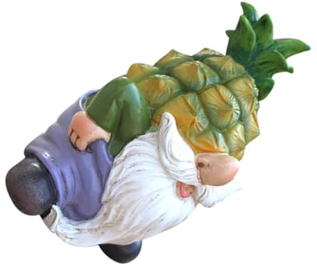 Garneck Garden Gnome Statue Resin Gnome for Patio Lawn Porch Outdoor Cute Decorative for Desktop