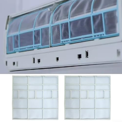 Lot de 2 filtres pour climatiseur, filtre à air conditionné - Écran anti-poussière à suspendre - 29,5 x 28,5 cm