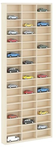 vidaXL Wall Display Case Wall-Mounted Beige 30 x 4.5 x 75 cm