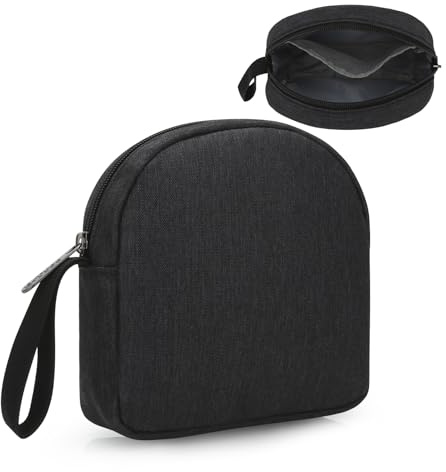JINSI Travel Headphone Case Wireless Bluetooth Headphone Case Compatible with Sony JBL And Other Brands Universal Brand Headphones Storage Cover Pouch Bag Portable Headset Bag (Black)