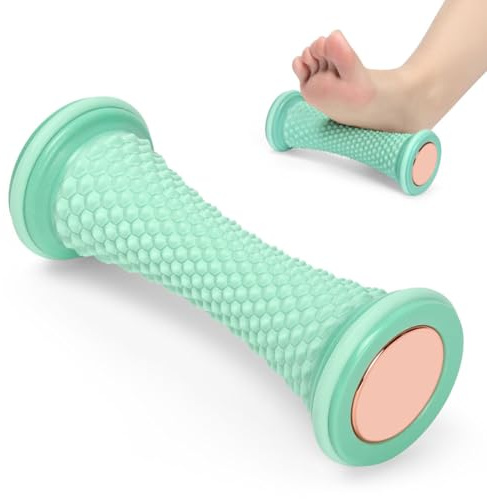 AYESY Fußmassageroller, Tragbarer Gummi Massagerolle für Plantarfasziitis, Massager Roller zur Linderung Fußgewölbeschmerzen, Linderung von Muskelkater for Stress Relief