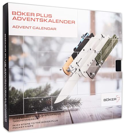 BÖKER PLUS® Adventskalender 2025 Cataclyst Messer Bausatz - hochwertiger Weihnachtskalender für Damen & Herren - DIY Taschenmesser Bauset - Erwachsenen Adventsgeschenk Klappmesser zum selber machen