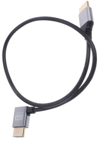 DOITOOL Left Angled Male to Male Video to Video Cable for Monitor Computer Tv Connector Aluminum Alloy Wire for Home Theater Gaming Multimedia Devices