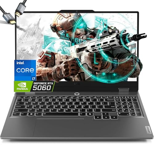 Lenovo LOQ 15 Ordinateur portable de jeu RTX 5060 - Intel Core i7-13650HX Beat AMD Ryzen 9 7940HS -15.6 FHD Display - 64 Go de RAM -4 To SSD - Clavier rétroéclairé - Commutateur MUX - Windows 11