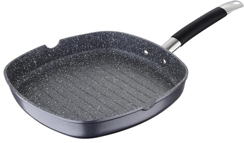 Sartén Grill de 28x28x4,5cm en Aluminio forjado color Gris MasterPRO