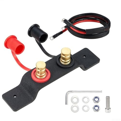 Battery Cable, 50 Inch 4AWG Pure Copper Jump with Terminal Post Extender for 12V/24V Cars Trucks Vehicles