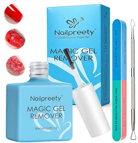 15ML Remover per Smalto Semipermanente,Solvente Semipermanente Levasmalto per Unghie,Gel Nail Polish Removers,Togli Unghie per Smalto in 3-5 Minuti,Non c'è ammollo o avvolgimento