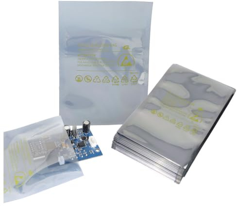 WETEC Freestat Abschirmbeutel, verschweißbar, ESD, 203 x 254 mm (Tüte Metallisierte Versandtüte Versandbeutel Versandtasche Verpackungsbeutel Highshield ESD-Beutel Schutzbeutel) (Pack à 100 Stück)