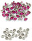 Trimming Shop 10mm Strass Nieten Nieten für Bekleidung, DIY Kunst Kunsthandwerk,Leder Handarbeiten,Handtaschen,Riemen,Reparatur - Hot Pink, 10mm
