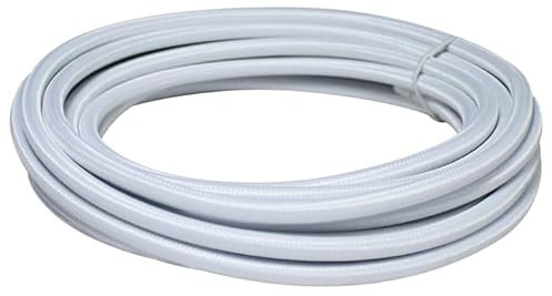 Câble électrique avec boîtier en tissu, 2 x 0, 75 mm² 5 mètres, blanc, 1