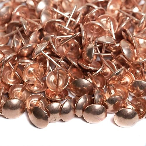 1000 Clous tapissier - Cuivré - Ø11mm - Lentille fer