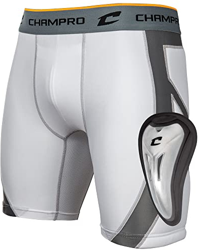 Champro Unisex Aufziehbare Kompressions-Shorts aus Polyester und Spandex, mit Körbchen Kompressions-Shorts Zum Aufziehen, mit Körbchen