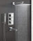 Nes Home | Lily Chrome Square 3 Way Concealed Thermostatic Shower Mixer Set - Shower Head, Handset & Bath Filler Spout