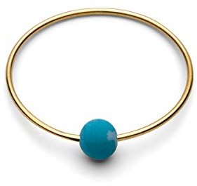 JUKSEREI Damenring Gold Birthstone-Ring Dezember Türkis - Geburtsring/Geburtstagsring Turquoise Türkisfarben Gesundheit + Weisheit - RBSCHDEZg-50