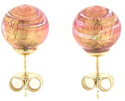 Venetiaurum – Damenohrstecker mit original Murano-Glasperle und 925er Silber - Schmuck Made in Italy zertifiziert