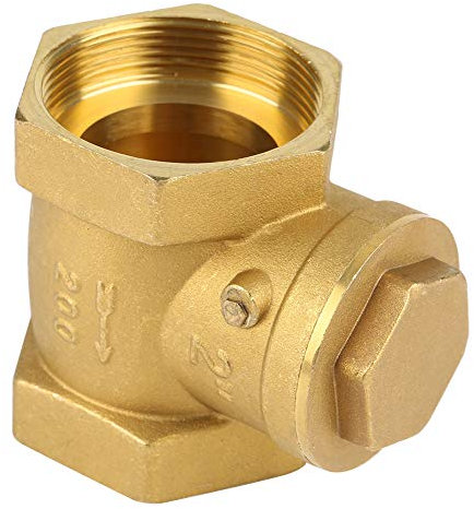 Oumefar 1pc DN50 Check Valve Brass Swing Non Return Valves 2 Female Thread One Way Valve Tube Connector Tool Prevent Water Backflow