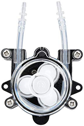 Oumefar DC 12V Mini Peristaltikpumpe Labor Labor Dosierpumpe Tropfdosierpumpe mit konstantem Durchflussschlauch für geregelte Durchflussraten(2x4mm Rubber Tube)
