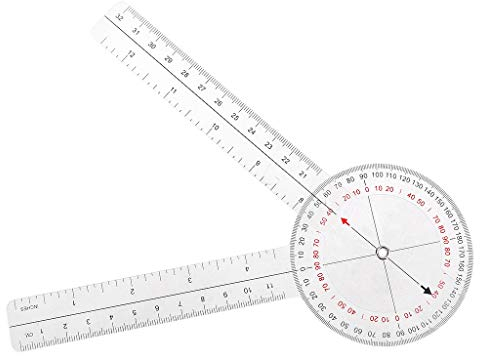 ATATMOUNT 13 Zoll 33 cm Goniometer Medizinisches Gelenklineal Kalibrierte Orthopädie Winkelregel Wirbelsäulenfinger Winkellineal Winkelmesser