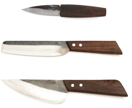 AUTHENTIC BLADES PETERSILIE, 3-teiliges Set - Asiatisches Messerset aus Vietnam - traditionell handgefertigt