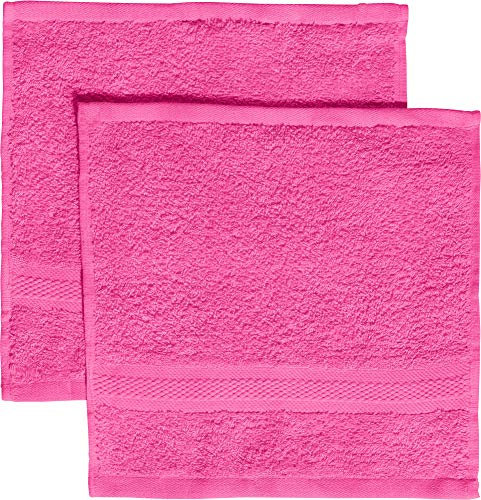 REDBEST Seiftuch 2er-Pack Chicago pink Größe 30x30 cm - saugstark, strapazierfähig, ideal für Reisen, Sport (weitere Farben)