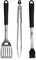 Kingsford 3-teiliges Grillwerkzeug-Set aus Edelstahl | Grillzange, Grillpinsel und Grillspatel | Rostbeständiger Edelstahl | Grillwerkzeuge für alle Grills