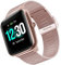 Songsier Bracelet en Métal Compatible avec SW021, Bracelet de Montre Classique en Acier Inoxydable à DégagementRapide de 19mm ID205L ID205S ID205G ID215G ID216 WF025 SW023 Uwatch3 Ufit GT Smartwatch