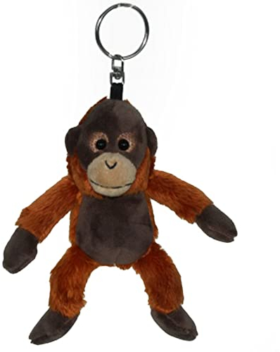 AFFE Schlüsselanhänger Plüsch Äffchen braun Kuscheltier Anhänger Bimba - Kuscheltiere*biz