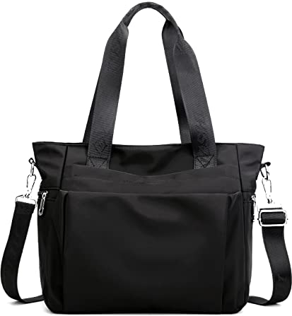 DIRRONA Mode Damen Umhängetasche Multi Pocket Multi Fach Crossbody Bag Groß Beiläufig Umhängetasche Aus Wasserdicht Nylon Reisen Schule Täglicher Gebrauch Damentasche Schwarz