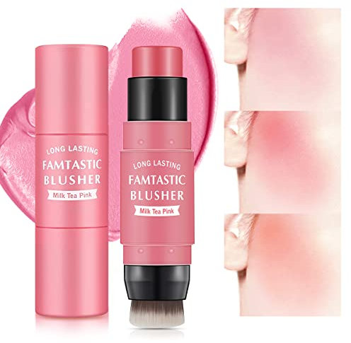 Lokfar Blush In Crema In Barra Per Trucco Di Guance - Blush In Barra 2 In 1 Per Tintura Di Guance, Occhi E Labbra, Blush In Barra Per Trucco Di Guance Co #01 Rosa Ciliegia 0,28 Once (Paq