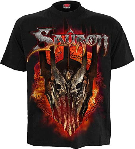 WB Studio - LOTR - Sauron - Metal Tee - Front Print T-Shirt Black