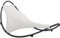 vidaXL Schaukelliege mit Rollen Schaukelstuhl Sonnenliege Gartenliege Liegestuhl Relaxliege Liege Camping Relaxstuhl Stahl Textilene Creme
