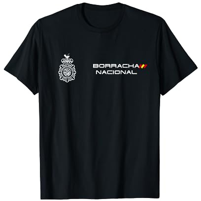 Borracha Nacional Ropa Divertida De Policía para Fiestas Camiseta
