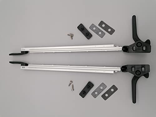 CR-MOESANCO® Kit Compases Derecho + Izquierdo para Caravana 23cm, Brazo para Ventana Autocaravana Soporte Sujeción 230mm Soporte Elevación