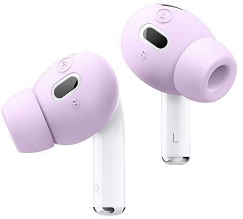 elago [6 Pares] Almohadillas Auriculares Compatible con AirPods Pro 2 - [3 Tamaños: Grande + Mediano + Pequeño], Compatible con Apple AirPods Pro 2ª Generación (Lavanda)