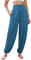 Famulily Damen Smocked Elastische High Waisted Tanz Harem Hosen Yoga Boho Sweatpants Casual Pyjamas Blau S