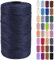 Uiopa Makramee Garn 3mm x 200m Polypropylen Flache Macrame Cord Makramee Band Makramee Schnur Farbig für Häkeln, Stricken, Dekoration, DIY Handwerk