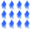 Larcele 12 Pcs Square Dance Jonglieren Schals für Kinder Mädchen Party Aktivitäten Zubehör Dekoration WDSJ-02 (Dunkel Blau)