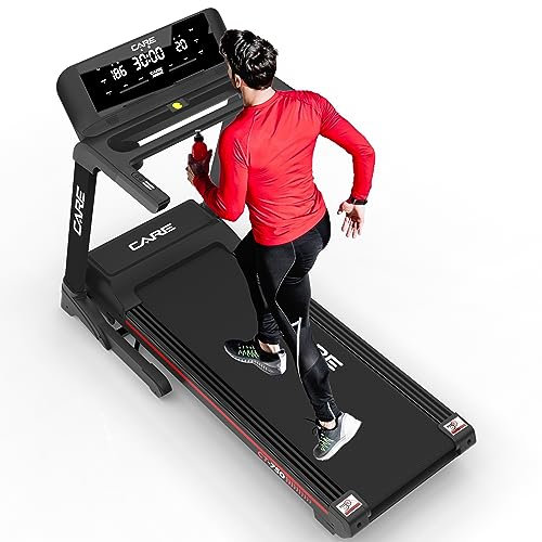 CARE FITNESS - Tapis de Course connecté Indoor CT750 - Jusqu'à 20 Km/h - Pliable - Application Kinomap - 50 programmes - 20 Niveaux d'inclinaison - Silencieux -Tapis de Marche électrique
