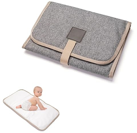 Mikiuly Pliable Matelas a Langer de Voyage, Matelas à Langer Bébé, Tapis à Langer pour Bébé, Matelas à langer pour jeunes enfants Tapis Imperméable, Pliable Imperméable Tapis a Langer Portable