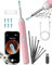 Ear Wax Removal Camera, Kekoy Ear Cleaner 1296P HD Camera, Ear Cleaning Kit with 8pcs Ear Set, Wireless WiFi Otoscope with 6 Lights, Rechargeable Earwax Removal Tool Kit for Adult & Kid(Pink)