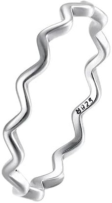 925 Sterling Silber Ringe Damen Schmuck Wellenringe Silberbesteck Damen Geschenk