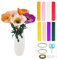 FREEBLOSS 25 Satz Krepppapier-Set Blumen 8 Farben Krepppapier für die Blumenherstellung mit Anleitung Krepppapierrolle für Anfänger Papierblumen-Bausätze für Erwachsene