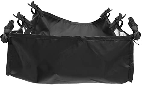 SAFIGLE Kinderwagen Netztasche Kinderwagen Organizer aus Oxford Gewebe Schwarz Große Kapazität Praktisch für Einkäufe
