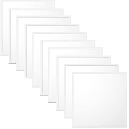 WSU Lights 10x LED Panel, Deckenleuchte, 62x62cm, 4400lm, 4000K, 40W, inkl. Trafo, Rasterleuchten, Einlegeleuchte, Büroleuchten (4000K, 10 Stück)