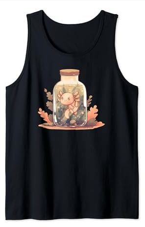 Axolotl en cristal cómic arte gráfico para hombres, mujeres, niños Camiseta sin Mangas